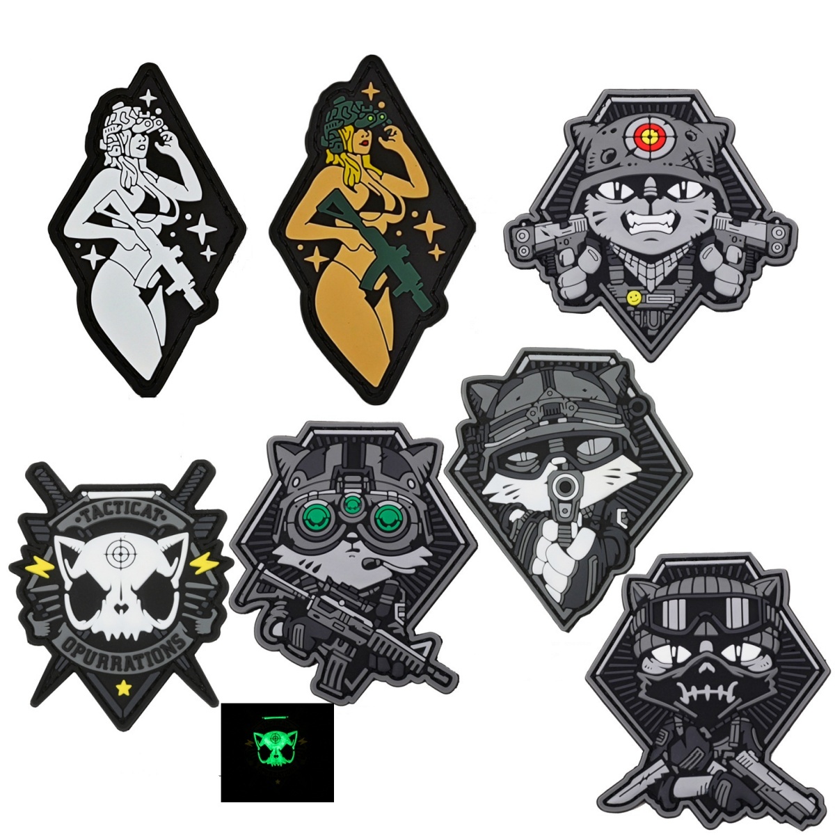 Urban Backpack Tactical - PVC Patch kucing pada pakaian Morale